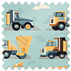 Construction Crew, Digger - Roman Blind